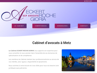 création site web pour le cabinet d'avocats Eckert à Metz